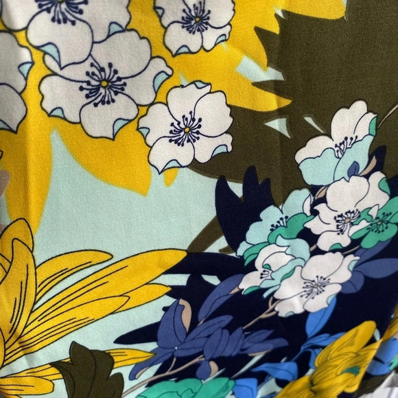 7th Avenue NY & Co Design Studio Midi Skirt 60s Mod Print Bodycon Scuba Size XL - Picture 3 of 4